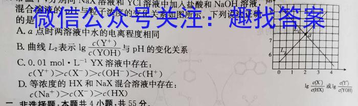 安徽省2024~2023学年度皖北县中联盟5月联考(3451C)化学