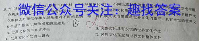 师大名师金卷2023年陕西省初中学业水平考试押题卷历史试卷