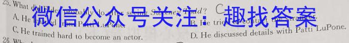 2023届陕西省九年级教学质量检测(正方形包黑色菱形)英语