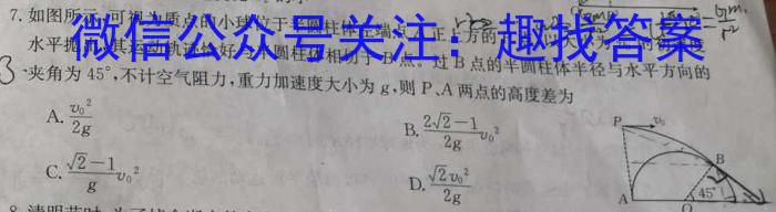 [高考仿真模拟]2023届九师联盟高三年级5月质量检测（XG）q物理