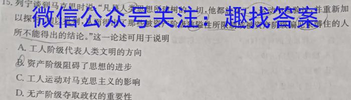 圆创联盟 湖北省2023届高三高考模拟测试(二)&政治