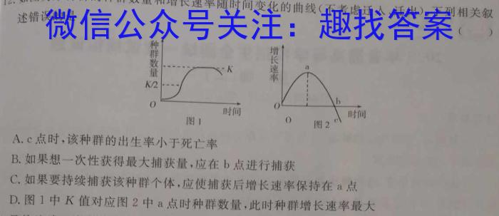 2023年普通高等学校招生全国统一考试考前演练五5(全国卷)生物