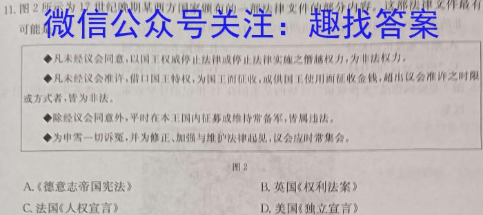 2023年湖南省普通高中学业水平合格性考试高一仿真试卷(专家版四)历史