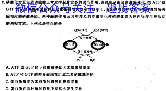 甘肃省2022-2023学年下学期高二年级7月月考生物试卷答案