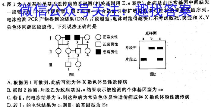 学科网2023年高三5月大联考(全国甲卷)生物