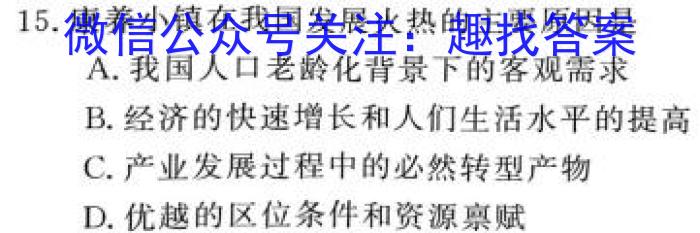 河南省2023年九年级考前适应性评估二l地理