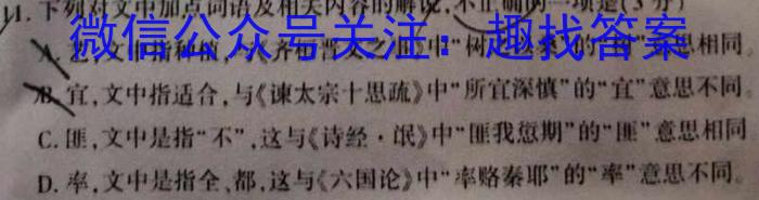 2023年普通高等学校招生全国统一考试信息模拟测试卷(新高考)(六)语文