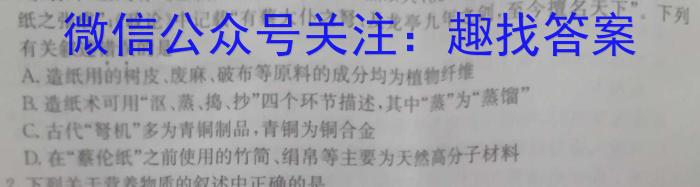 师大名师金卷2023年陕西省初中学业水平考试（八）化学