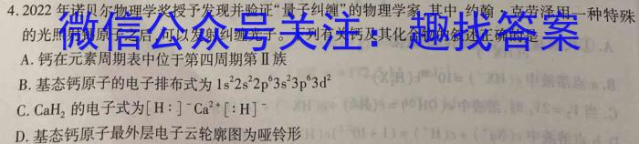 安徽省2022~2023学年度皖北县中联盟5月联考(3451C)化学