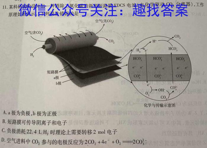 百师联盟2023届高三二轮复*联考(三)新教材化学