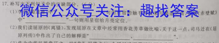 安徽省2022-2023学年度九年级第一次模拟语文