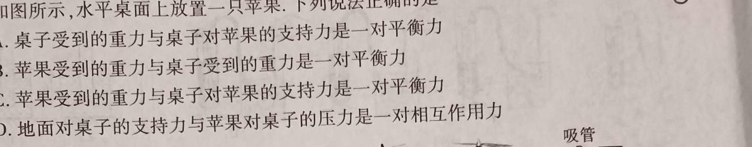 陕西省2023年九年级教学质量检测B（圆圈横线）-物理