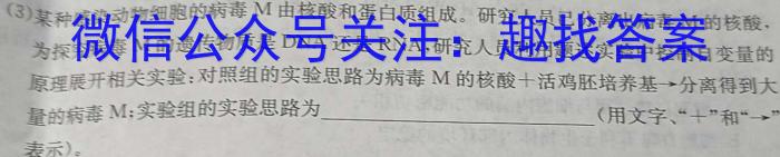 2023-2024衡水金卷先享题高三一轮周测卷新教材英语必修一Unit3周测(3)生物试卷答案