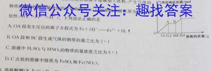 山西省2024-2023学年第二学期九年级教学质量监测（23-CZ175c）化学