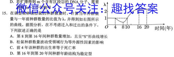 金考卷·2023年普通高招全国统一考试临考预测押题密卷(新)生物