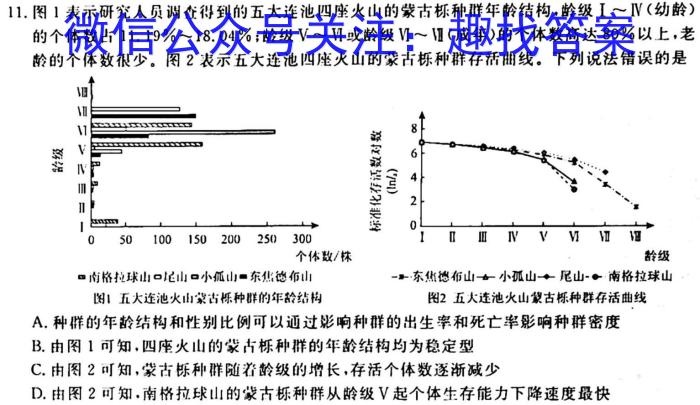 2023年安徽省中考信息押题卷(二)生物