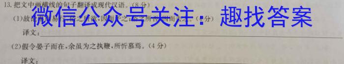 厦门市2023届高三毕业班第三次质量测试语文