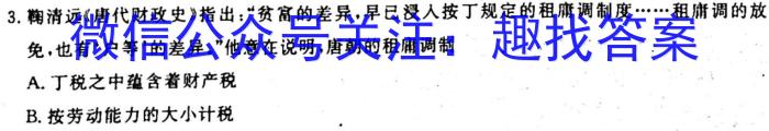023年湖南新高考教学教研联盟高一5月联考历史"
