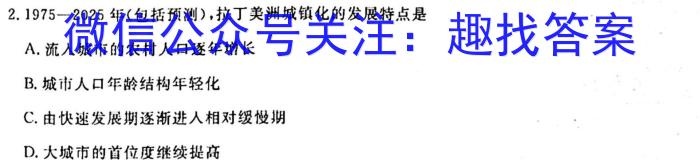 2023年普通高等学校招生伯乐马押题考试（二）q地理