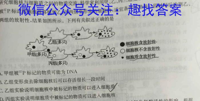 伯乐马 2023年普通高等学校招生新高考模拟考试(八)生物