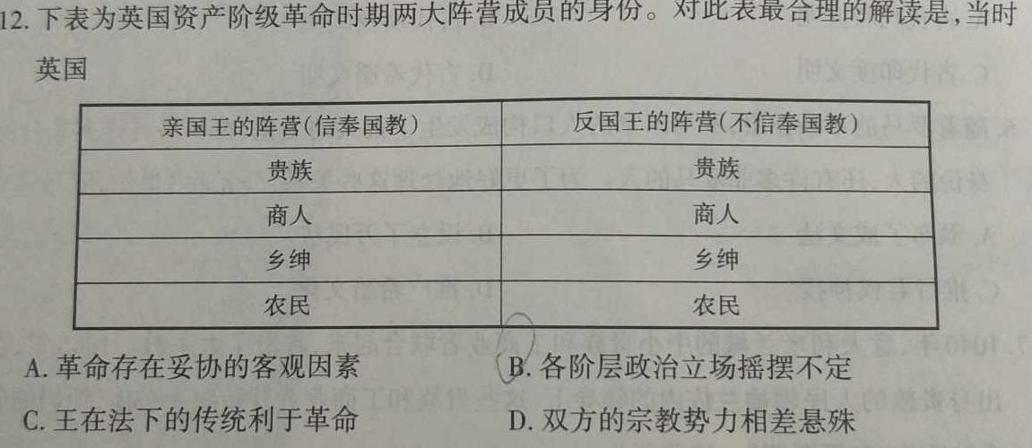 2023年普通高等学校招生全国统一考试精品预测卷(一)1政治y
