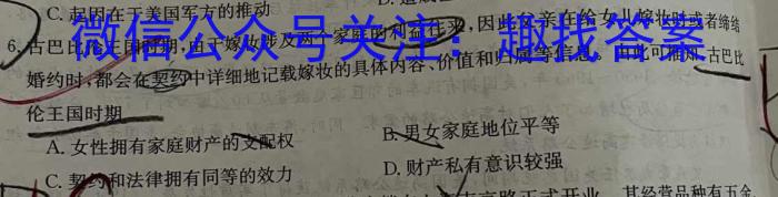 江西省2022-2023学年度八年级5月月考练习（七）历史