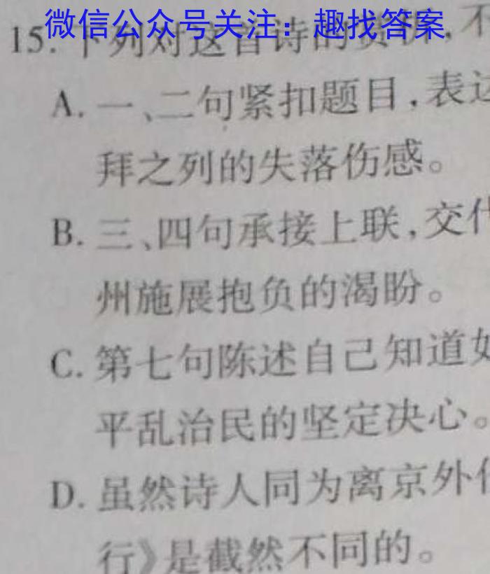 [漳州四检]漳州市2023届高三毕业班第四次质量检测语文