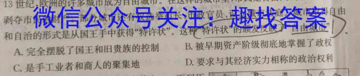 2023届中考导航总复*·模拟·冲刺·二轮模拟卷(五)5历史试卷