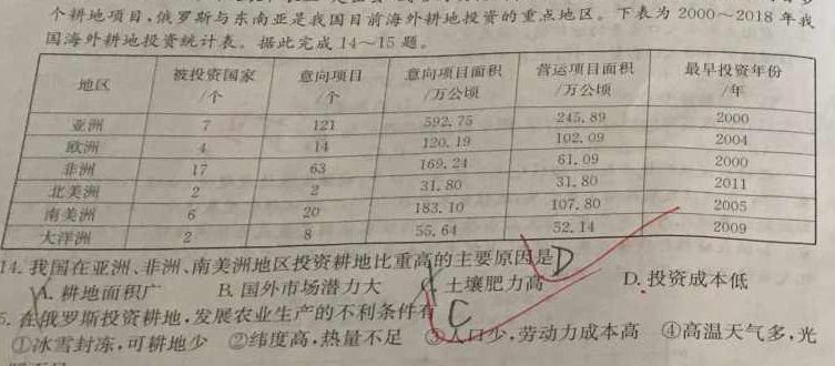 2023届青海省高三5月联考(标识■).地理
