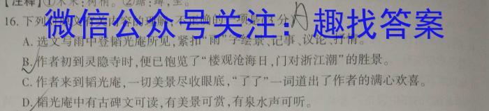 中考模拟压轴系列 2023年河北省中考适应性模拟检测(夺冠二)语文