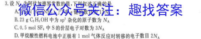 广西国品文化-桂柳金卷 2023年普通高等学校招生全国统一考试(仿真卷)化学