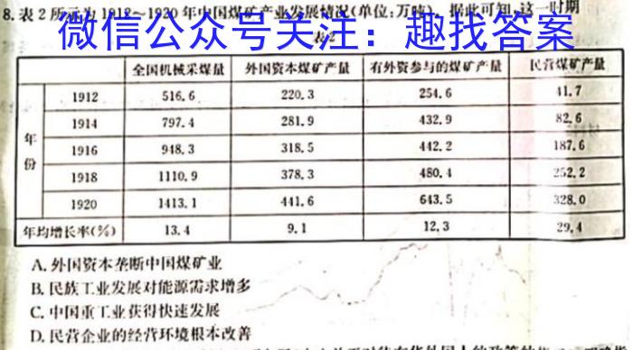 2023届中考导航总复*·模拟·冲刺·二轮模拟卷(四)4历史试卷