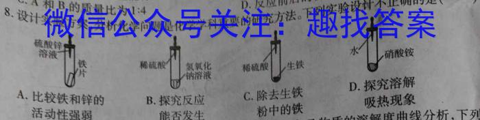 安师联盟·安徽省2023年中考仿真极品试卷（一）化学