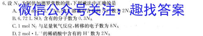 2023年高三学业质量检测 全国乙卷模拟(一)化学