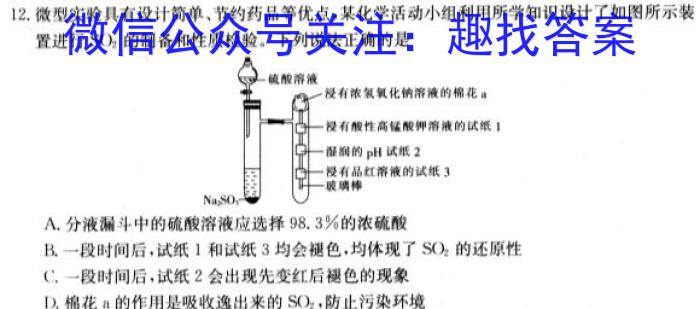 1号卷·A10联盟2023届高考最后一卷化学