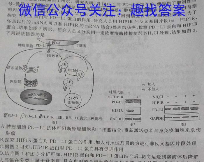 江西省重点中学协作体2023届高三第二次联考生物试卷答案