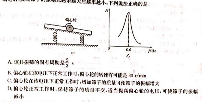 2023年普通高等学校招生全国统一考试 高考仿真冲刺押题卷(六)-物理