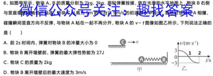 王后雄教育 2023年普通高等学校招生全国统一考试预测卷q物理