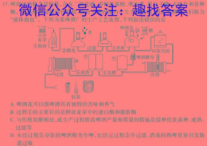 新时代NT名校联合体2022-2023学年高二第二学期期中考试生物