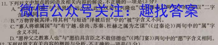 2023届河南省高一年级考试5月联考(23-484A)语文