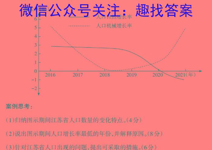 安徽省2022-2023学年度九年级第一次模拟s地理