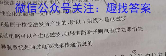 2023年商洛市第三次高考模拟检测试卷(23-432C)物理`