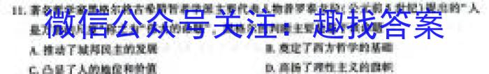 2023年陕西省初中学业水平考试冲刺卷历史