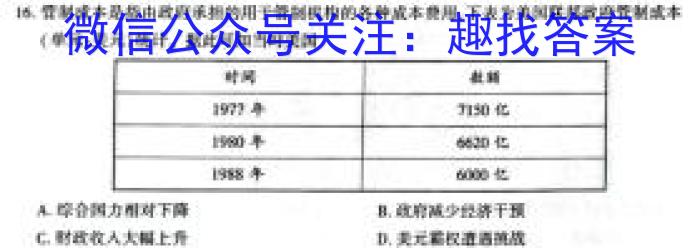 023届普通高校招生全国统一考试·NT精准考点检测重组卷(全国卷)(一)历史"