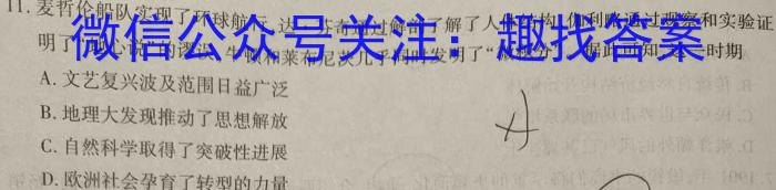 2023年普通高等学校招生全国统一考试信息模拟测试卷(新高考)(六)历史