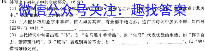 学海园大联考2023届高三冲刺卷（一）语文