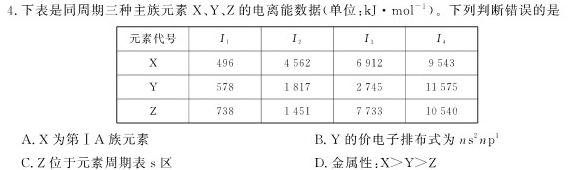 超级全能生2023高考全国卷地区高三年级5月联考【3426C】（XX）化学