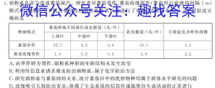 辽宁省部分重点高中协作体高三第二次模拟考试生物试卷答案