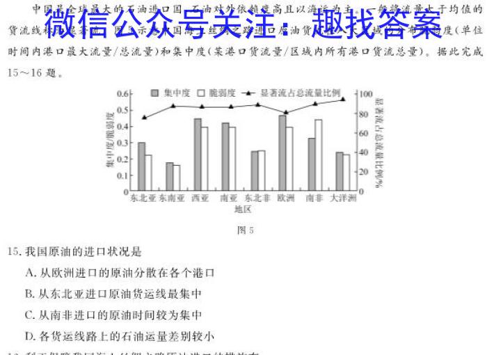 师大名师金卷2023年陕西省初中学业水平考试（八）地.理