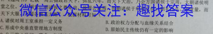 炎德英才大联考 2023年湖南新高考教学教研联盟高二5月联考历史试卷